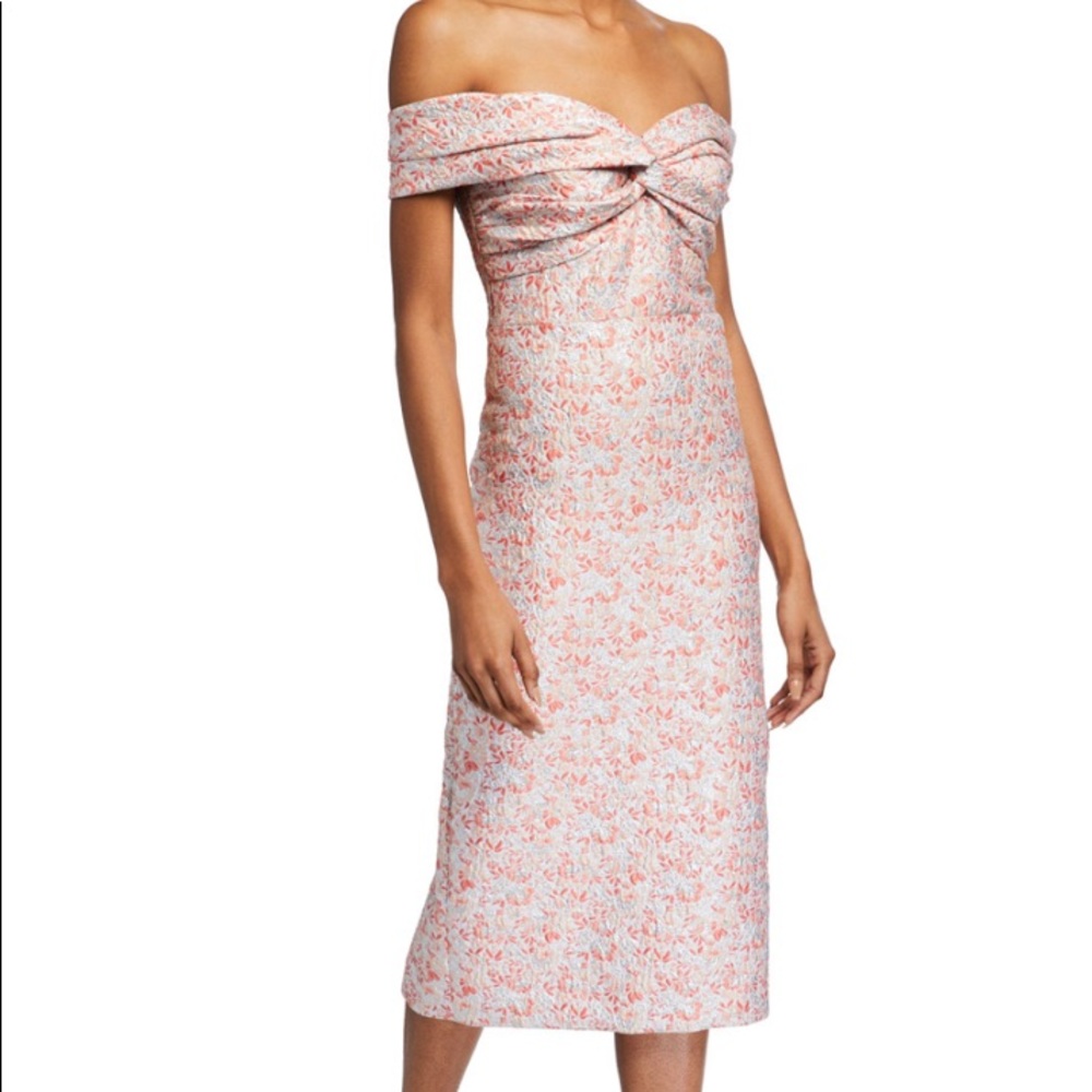 Shoshanna Thessa Off-the-Shoulder Jaquard Dress
